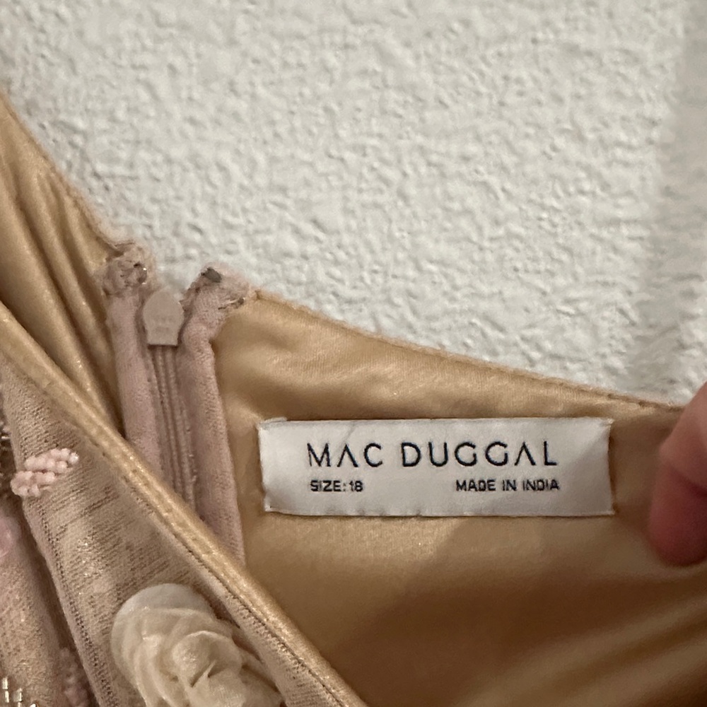 Mac Duggal Blush Floral Embroidered Gown - Picture 7 of 7